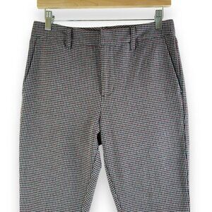 Sanctuary Womens Pants 29x26 Houndstooth Skinny Ponte Zipper‎ Ankle Red Gray